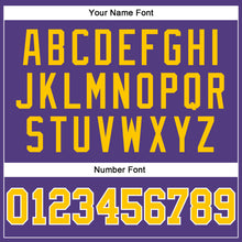 Load image into Gallery viewer, Custom Purple Gold-White Long Sleeve Performance T-Shirt