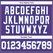 Load image into Gallery viewer, Custom Purple White-Light Blue Long Sleeve Performance T-Shirt