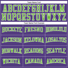 Load image into Gallery viewer, Custom Purple Neon Green-White Long Sleeve Performance T-Shirt