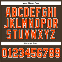 Load image into Gallery viewer, Custom Brown Orange-White Long Sleeve Performance T-Shirt