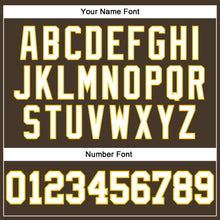 Load image into Gallery viewer, Custom Brown White-Gold Long Sleeve Performance T-Shirt