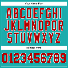 Load image into Gallery viewer, Custom Aqua Red-White Long Sleeve Performance T-Shirt