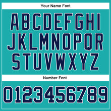 Load image into Gallery viewer, Custom Aqua Navy-White Long Sleeve Performance T-Shirt