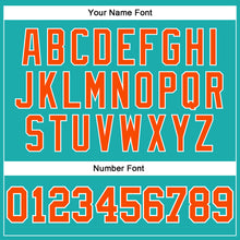 Load image into Gallery viewer, Custom Aqua Orange-White Long Sleeve Performance T-Shirt