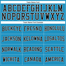 Load image into Gallery viewer, Custom Panther Blue Black-White Long Sleeve Performance T-Shirt