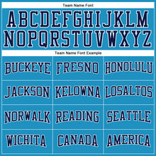 Load image into Gallery viewer, Custom Panther Blue Navy-White Long Sleeve Performance T-Shirt