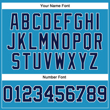 Load image into Gallery viewer, Custom Panther Blue Navy-White Long Sleeve Performance T-Shirt