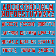 Load image into Gallery viewer, Custom Panther Blue Red-White Long Sleeve Performance T-Shirt