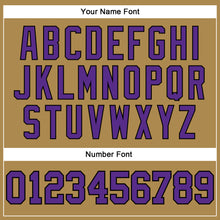 Load image into Gallery viewer, Custom Old Gold Purple-Black Long Sleeve Performance T-Shirt