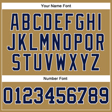 Load image into Gallery viewer, Custom Old Gold Navy-White Long Sleeve Performance T-Shirt