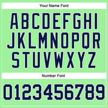 Load image into Gallery viewer, Custom Pea Green Navy-White Long Sleeve Performance T-Shirt