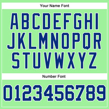 Load image into Gallery viewer, Custom Pea Green Royal-White Long Sleeve Performance T-Shirt