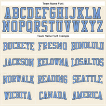 Load image into Gallery viewer, Custom Cream Light Blue-Steel Gray Long Sleeve Performance T-Shirt