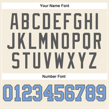 Load image into Gallery viewer, Custom Cream Light Blue-Steel Gray Long Sleeve Performance T-Shirt