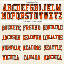 Load image into Gallery viewer, Custom Cream Orange-Black Long Sleeve Performance T-Shirt