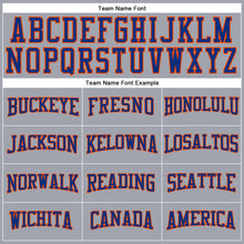 Load image into Gallery viewer, Custom Gray Royal-Orange Long Sleeve Performance T-Shirt