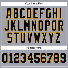 Load image into Gallery viewer, Custom Gray Black-Gold Long Sleeve Performance T-Shirt