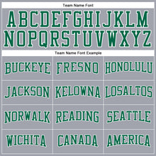 Load image into Gallery viewer, Custom Gray Kelly Green-White Long Sleeve Performance T-Shirt