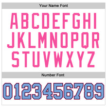 Load image into Gallery viewer, Custom White Light Blue Black-Pink Long Sleeve Performance T-Shirt