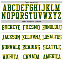 Load image into Gallery viewer, Custom White Green-Gold Long Sleeve Performance T-Shirt