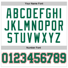 Load image into Gallery viewer, Custom White Kelly Green-Red Long Sleeve Performance T-Shirt