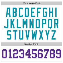 Load image into Gallery viewer, Custom White Purple-Teal Long Sleeve Performance T-Shirt