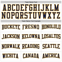 Load image into Gallery viewer, Custom White Navy-Gold Long Sleeve Performance T-Shirt