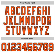 Load image into Gallery viewer, Custom White Orange-Black Long Sleeve Performance T-Shirt