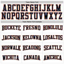 Load image into Gallery viewer, Custom White Black Powder Blue-Orange Long Sleeve Performance T-Shirt