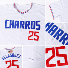 Load image into Gallery viewer, Custom White Red-Royal Authentic American Flag Fashion Baseball Jersey