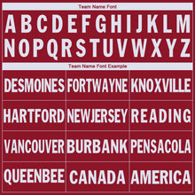 Load image into Gallery viewer, Custom Maroon White V-Neck Basketball Jersey