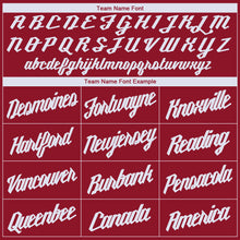 Load image into Gallery viewer, Custom Maroon White V-Neck Basketball Jersey