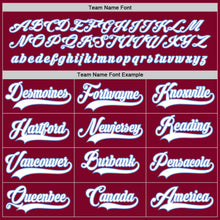 Load image into Gallery viewer, Custom Maroon White-Light Blue Hockey Jersey