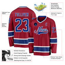 Load image into Gallery viewer, Custom Maroon Royal-White Hockey Jersey