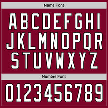 Load image into Gallery viewer, Custom Maroon White-Black Hockey Jersey
