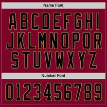 Load image into Gallery viewer, Custom Maroon Black-Old Gold Hockey Jersey