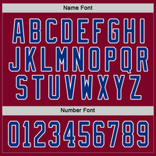 Load image into Gallery viewer, Custom Maroon Royal-White Hockey Jersey