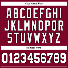 Load image into Gallery viewer, Custom Maroon White-Black Authentic Throwback Basketball Jersey