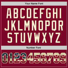 Load image into Gallery viewer, Custom Maroon Vintage USA Flag-Cream Authentic Throwback Basketball Jersey