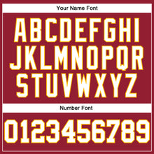 Load image into Gallery viewer, Custom Maroon White Pinstripe White-Gold Authentic Basketball Jersey