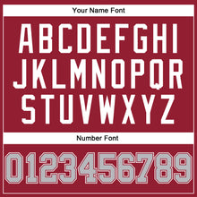 Load image into Gallery viewer, Custom Maroon White Pinstripe Gray Authentic Basketball Jersey