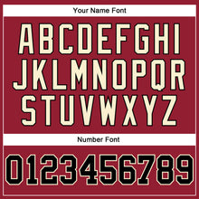 Load image into Gallery viewer, Custom Maroon White Pinstripe Black-Cream Authentic Basketball Jersey