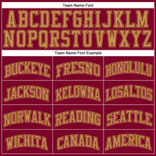 Load image into Gallery viewer, Custom Maroon Old Gold Authentic Throwback Basketball Jersey