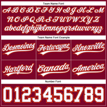 Load image into Gallery viewer, Custom Maroon White-Orange Authentic Throwback Basketball Shorts