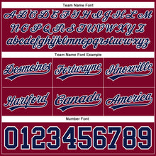 Load image into Gallery viewer, Custom Maroon Navy-White Authentic Throwback Basketball Shorts