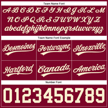 Load image into Gallery viewer, Custom Maroon Cream Authentic Throwback Basketball Shorts