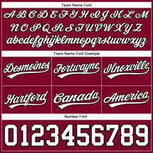 Load image into Gallery viewer, Custom Maroon White-Black Authentic Basketball Shorts