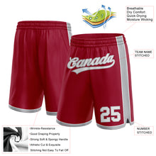Load image into Gallery viewer, Custom Maroon White-Gray Authentic Basketball Shorts