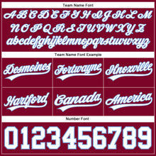 Load image into Gallery viewer, Custom Maroon White-Light Blue Authentic Basketball Shorts