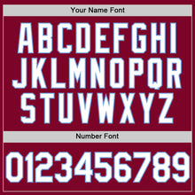 Load image into Gallery viewer, Custom Maroon White-Light Blue Authentic Throwback Baseball Jersey